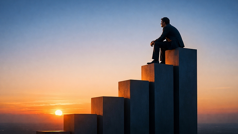 Metafora člověka unaveného neustálou honbou za společenským a pracovním růstem